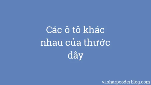 Các ô tô khác nhau của thước dây - Thumbnail