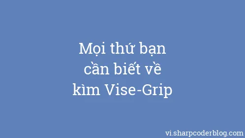 Mọi thứ bạn cần biết về kìm Vise-Grip - Thumbnail