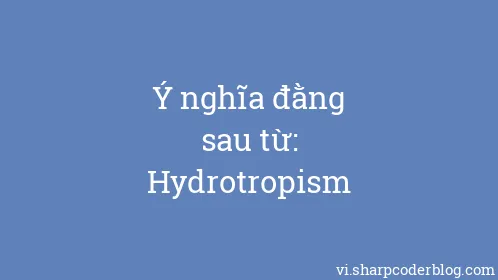 Ý nghĩa đằng sau từ: Hydrotropism - Thumbnail