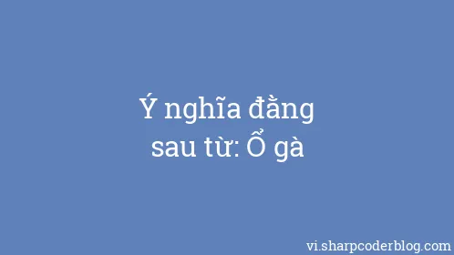 Ý nghĩa đằng sau từ: Ổ gà - Thumbnail