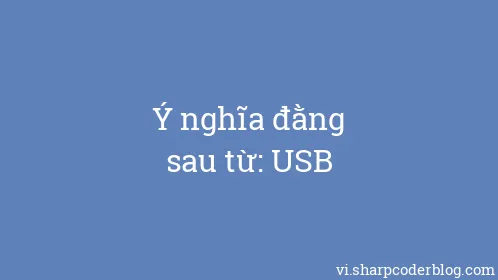 Ý nghĩa đằng sau từ: USB - Thumbnail