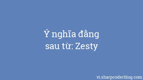 Ý nghĩa đằng sau từ: Zesty - Thumbnail