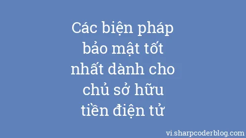 Các biện pháp bảo mật tốt nhất dành cho chủ sở hữu tiền điện tử - Thumbnail