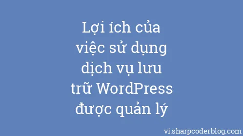 Lợi ích của việc sử dụng dịch vụ lưu trữ WordPress được quản lý - Thumbnail