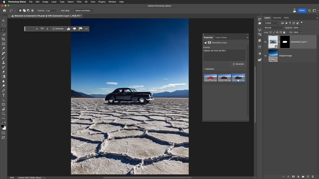 Giao diện Photoshop v24.5 (Beta) 2023