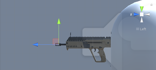 Thiết lập đối tượng Weapon Fire Point trong Unity.